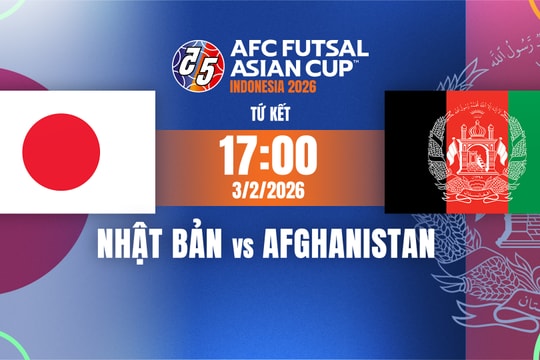 Link VTV7 trực tiếp Futsal Nhật Bản vs Afghanistan