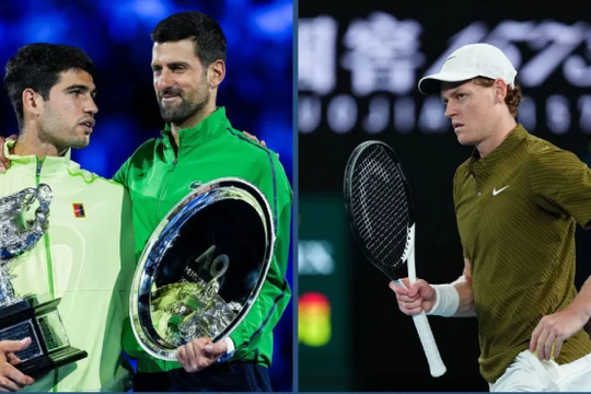 BXH tennis sau Australian Open 2026: Alcaraz thống trị, Djokovic trở lại Top 3