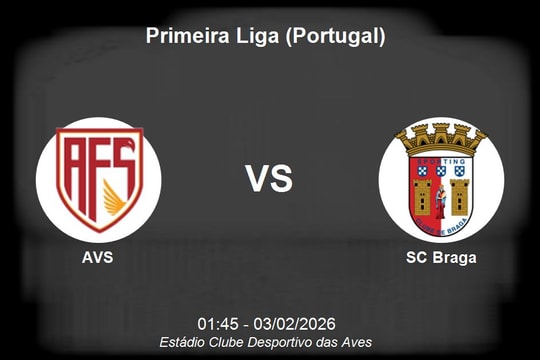 Nhận định AVS vs SC Braga - Primeira Liga: Thử thách cực đại cho chủ nhà