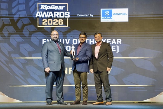 VinFast VF 7 thắng giải SUV điện của năm tại sự kiện BBC TopGear India Awards 2026