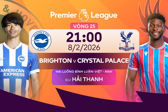 Link trực tiếp Brighton vs Crystal Palace 21h hôm nay 8/2/2026