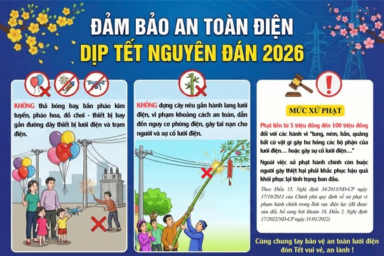 Cẩn trọng khi dựng cây nêu, trang trí đèn điện dịp Tết