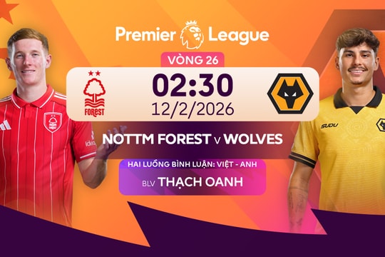 Link xem trực tiếp Nottingham vs Wolves 2h30 hôm nay 12/2/2026