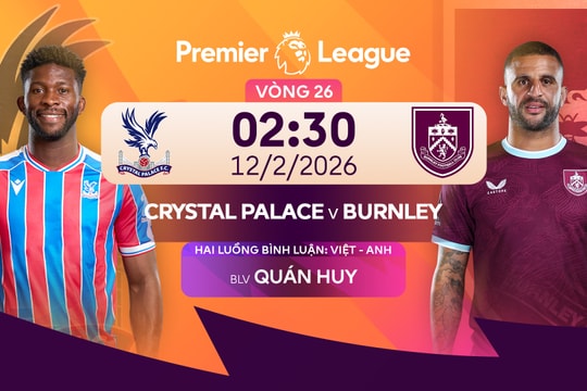 Link xem trực tiếp Crystal Palace vs Burnley 2h30 hôm nay 12/2/2026