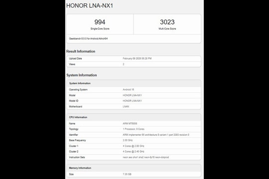 Lộ diện HONOR 600 Lite trên Geekbench: Chip Dimensity 7100 và sức mạnh phân khúc tầm trung