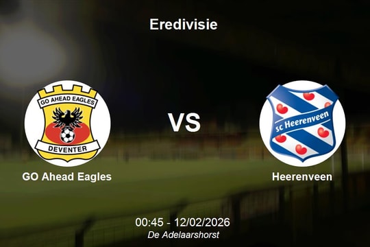 Nhận định GO Ahead Eagles vs Heerenveen - Vòng 22 Eredivisie