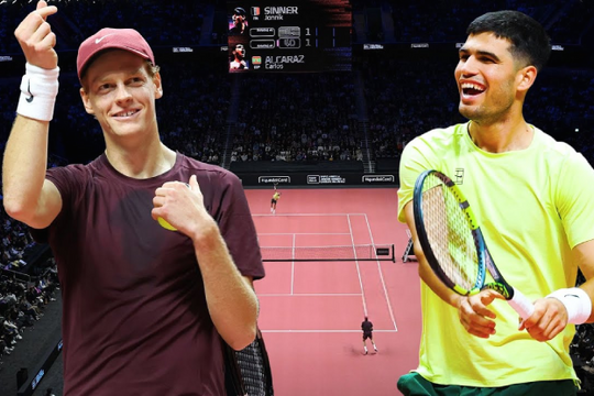 Jannik Sinner soán ngôi Carlos Alcaraz trên bảng xếp hạng tennis chuẩn xác nhất thế giới