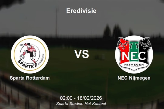Nhận định Sparta Rotterdam vs NEC Nijmegen - Cuộc chiến top 4 Eredivisie