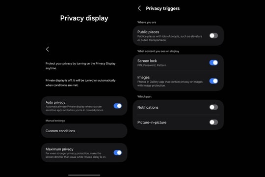 Samsung Galaxy S26 Ultra hé lộ tính năng Privacy Display bảo mật màn hình đột phá
