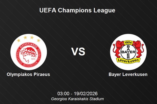 Nhận định Olympiakos Piraeus vs Bayer Leverkusen - 03:00 ngày 19/02 - UEFA Champions League