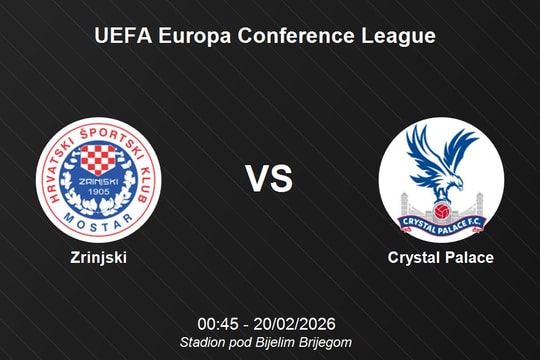 Nhận định Zrinjski vs Crystal Palace - UEFA Europa Conference League
