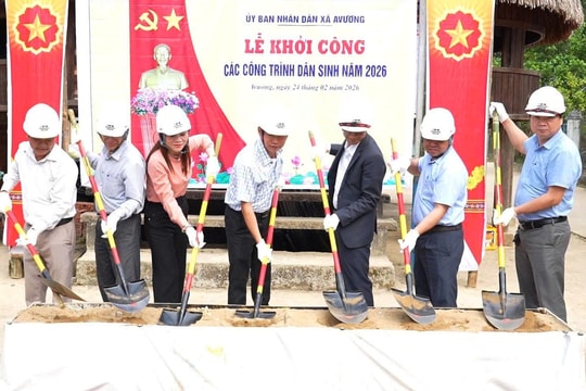 Xã Avương khởi công các công trình dân sinh năm 2026