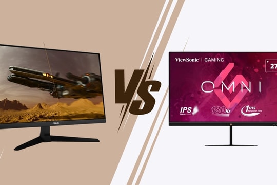 So sánh màn hình Asus và ViewSonic từ thiết kế đến màu sắc