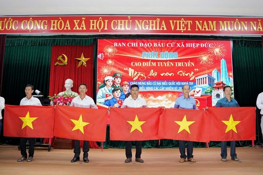 Xã Hiệp Đức phát động cao điểm tuyên truyền “Ngày hội non sông”