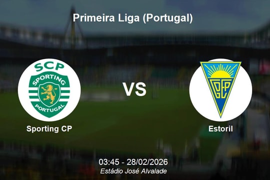 Nhận định Sporting CP vs Estoril - Giải VĐQG Bồ Đào Nha (Primeira Liga)
