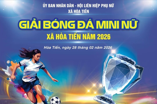 12 đội dự Giải bóng đá nữ xã Hòa Tiến