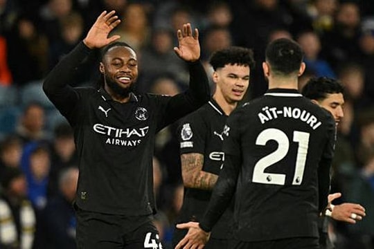 Man City thắng nghẹt thở Leeds 1-0: Bản lĩnh nhà vô địch khi vắng Haaland