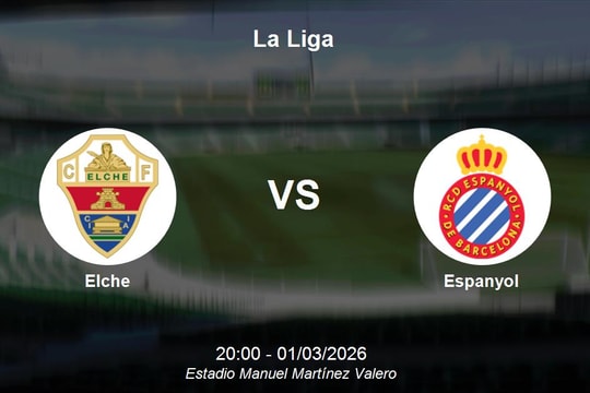 Nhận định Elche vs Espanyol - La Liga 20:00 ngày 01/03/2026
