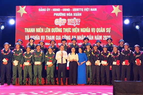 Phường Hòa Xuân và xã Avương gặp mặt thanh niên nhập ngũ năm 2026