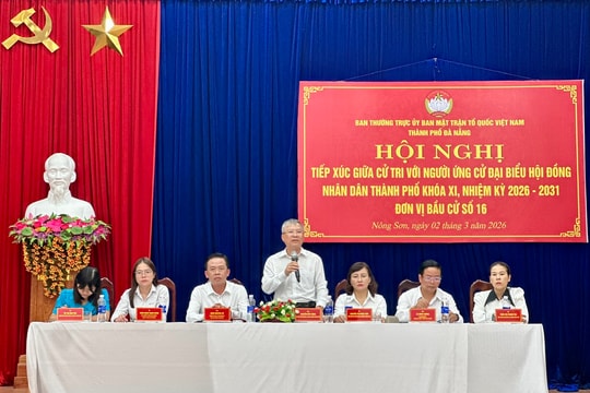 Ứng cử viên HĐND thành phố, Đơn vị bầu cử số 16 tiếp xúc cử tri, vận động bầu cử tại xã Nông Sơn và Quế Phước