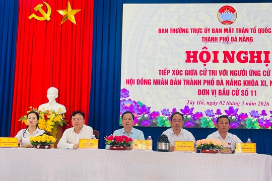 Ứng cử viên HĐND thành phố Đà Nẵng, Đơn vị bầu cử số 11 tiếp xúc cử tri vận động bầu cử tại xã Tây Hồ