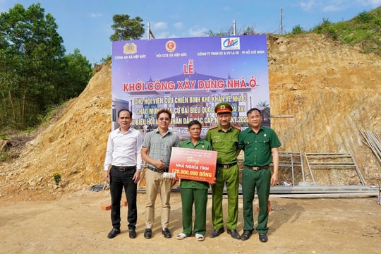 Xã Hiệp Đức hỗ trợ 120 triệu đồng xây nhà mới cho cựu chiến binh