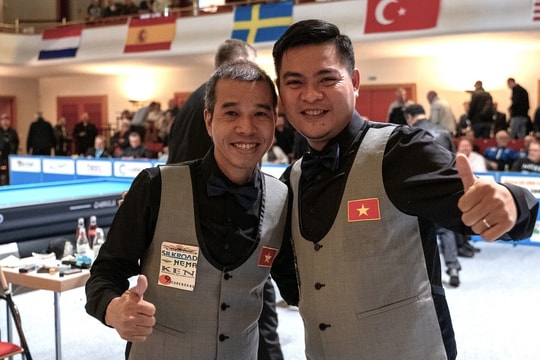 Việt Nam vô địch Giải Billiards Carom 3 băng đồng đội thế giới