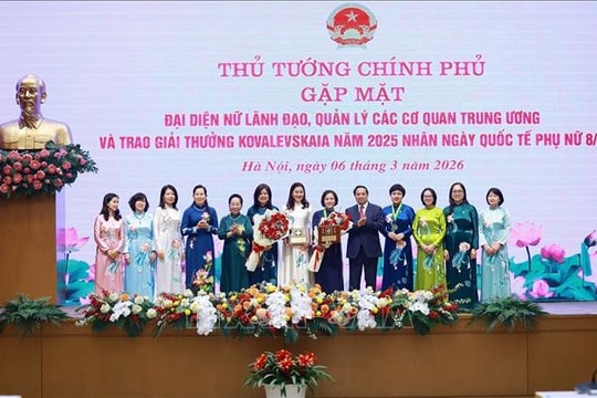 Thủ tướng Phạm Minh Chính đề xuất tổ chức giải thưởng "Phụ nữ tài năng, sáng tạo và cống hiến"
