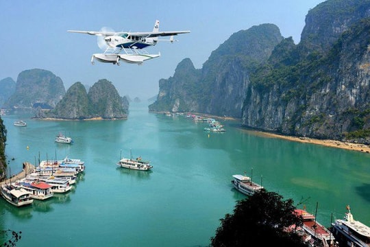 Vịnh Hạ Long: Dừng vĩnh viễn dịch vụ bay thủy phi cơ ngắm cảnh từ ngày 1/4