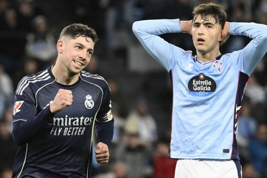 Federico Valverde giải cứu Real Madrid phút 90+5 trước Celta Vigo