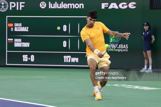 Carlos Alcaraz áp đảo Grigor Dimitrov: Nối dài mạch 13 trận thắng tại Indian Wells