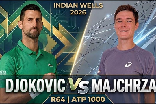 Djokovic lội ngược dòng ngoạn mục, kéo Majchrzak vào set 3 tại Indian Wells