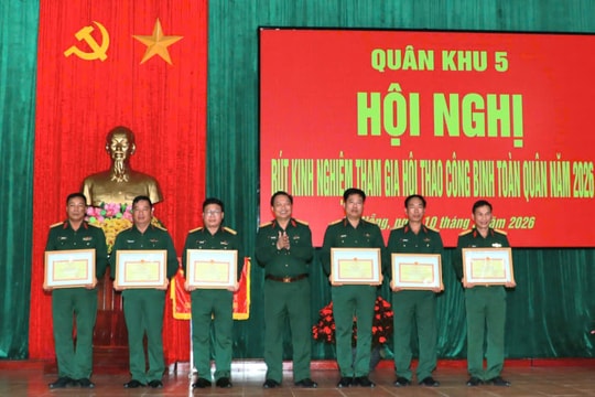 Quân khu 5 đoạt giải Nhì khối Quân khu tại Hội thao Công binh toàn quân năm 2026