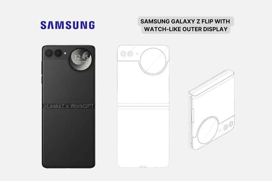 Lộ bằng sáng chế Samsung Galaxy Z Flip với màn hình phụ tròn: Giải pháp tối ưu chi phí cho smartphone gập?
