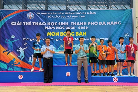 Giải bóng bàn học sinh thành phố Đà Nẵng: Trao hơn 100 huy chương cho các tay vợt xuất sắc