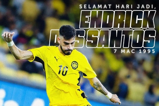 Tuyển Malaysia triệu tập tiền vệ Endrick của CAHN đấu đội tuyển Việt Nam