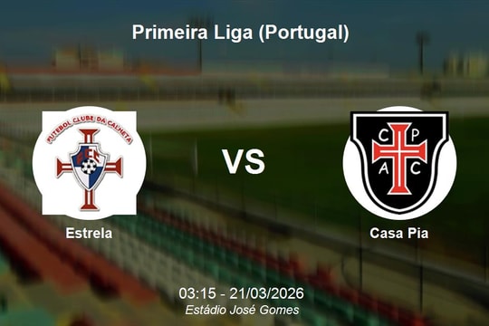 Nhận định Estrela vs Casa Pia - Primeira Liga: Trận chiến sinh tồn tại Estádio José Gomes