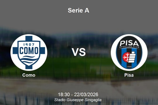 Nhận định Como vs Pisa - Serie A: Sức mạnh áp đảo tại Giuseppe Sinigaglia