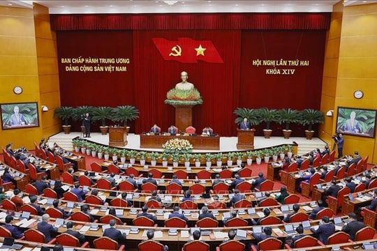 Thông cáo báo chí ngày làm việc thứ nhất Hội nghị Trung ương 2 khóa XIV