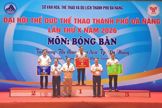 Phường Thanh Khê xếp Nhất toàn đoàn Giải bóng bàn Đại hội Thể dục thể thao thành phố Đà Nẵng