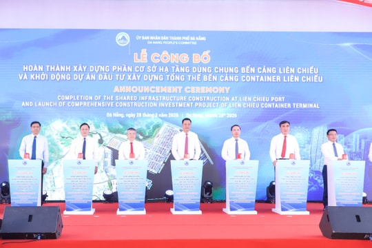 Đà Nẵng hoàn thành xây dựng phần cơ sở hạ tầng dùng chung cảng Liên Chiểu