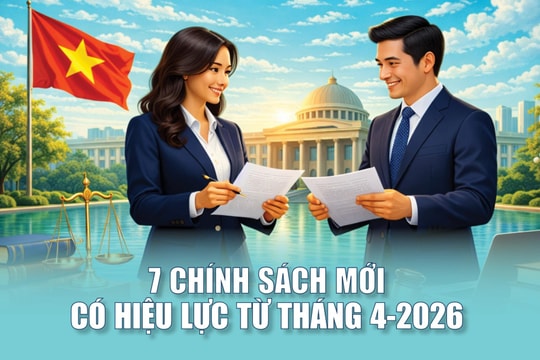 7 chính sách mới có hiệu lực từ tháng 4/2026