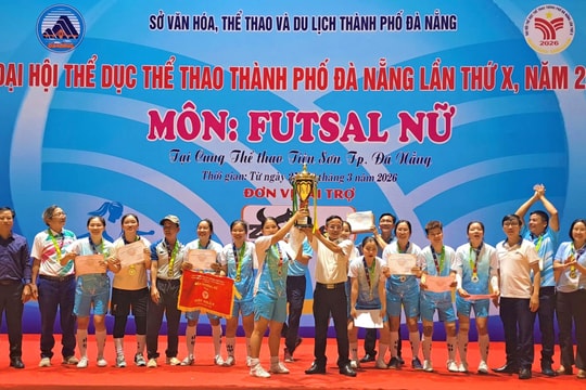 Xã Tây Hồ vô địch Giải Futsal nữ Đại hội Thể dục thể thao thành phố Đà Nẵng