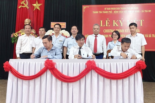 Thanh tra thành phố và Bệnh viện Việt - Hàn Đà Nẵng kết nghĩa với xã Trà My