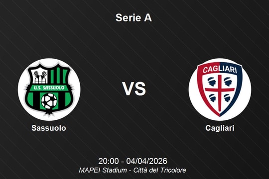 Nhận định Sassuolo vs Cagliari - Serie A: Cuộc chiến giành ưu thế tại MAPEI Stadium
