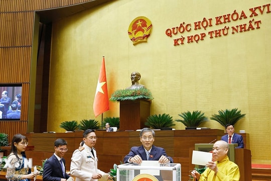 Thông qua Nghị quyết bầu ông Trần Thanh Mẫn làm Chủ tịch Quốc hội khóa XVI
