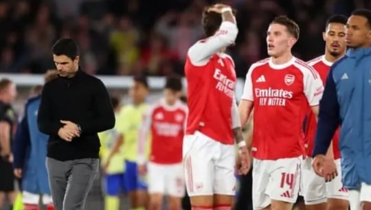 Arsenal vỡ mộng ăn 4: Khi thực tại nghiệt ngã phơi bày những lỗ hổng của Mikel Arteta