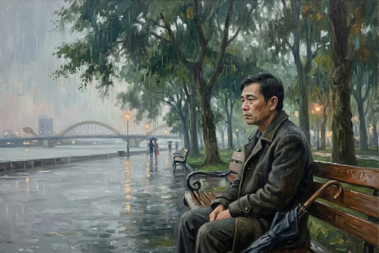 Ngồi với mưa chiều