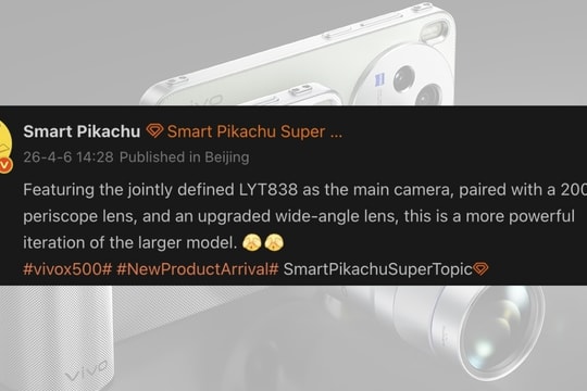 vivo X500 Pro Max rò rỉ cấu hình: Camera Sony LYT-838 và pin 7.000 mAh