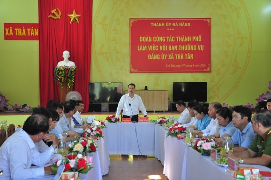 Phó Bí thư Thành ủy Nguyễn Mạnh Hùng: Xã Trà Tân cần tạo chuyển biến rõ nét phát triển kinh tế - xã hội, nâng cao đời sống người dân